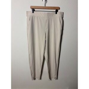 Athleta Brooklyn Mid Rise Ankle Pant Off White Tan 198671 Womens Size 16